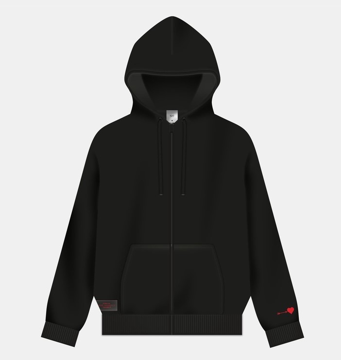 ZIP-UP HOODY [TOUR LOGO : BLACK]